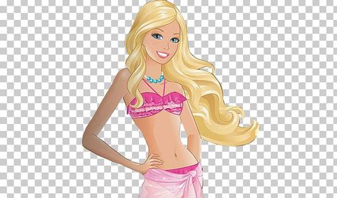 Barbie On The Beach, Tropical Barbie, Barbie Png, Beach Cake Topper, Barbie Pool Party, Mary Birthday, Beach Barbie, Barbie Malibu, Pool Party Cakes