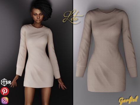 Sims 4 Longsleeve, Sims 4 Long Sleeve, Short Dress With Long Sleeves, Futuristic Dress, Casual Short Dress, Cc Shoes, Cc Clothes, Sims 4 Cc Shoes, Sims 4 Expansions