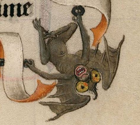 Demon Bat Demon, Funny Medieval, Medieval Memes, Medieval Drawings, Cover Photos Facebook, Medieval Artwork, Medieval Books, Medieval Paintings, Art Chinois