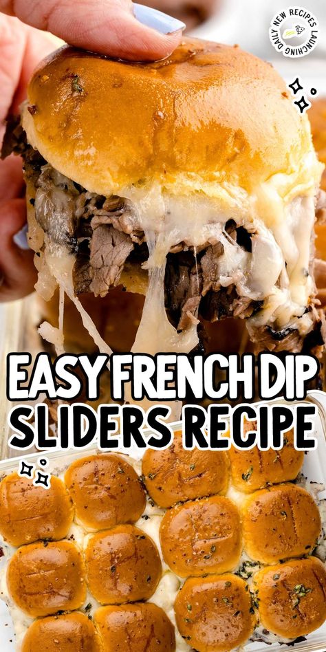 Roast Beef Dip, Roast Beef French Dip, Harvest Meals, French Dips, French Dip Sliders, Gameday Food, Easy Slider Recipes, Tender Roast Beef, Roast Beef Sliders