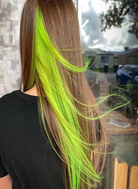 Yellow Hair Ideas, Yellow Hair Color Ideas, Green Hair Ombre, Hair Color Yellow, Yellow Hair Dye, Hidden Hair Color, Dyed Hair Ombre, Short Dyed Hair, Yellow Hair Color