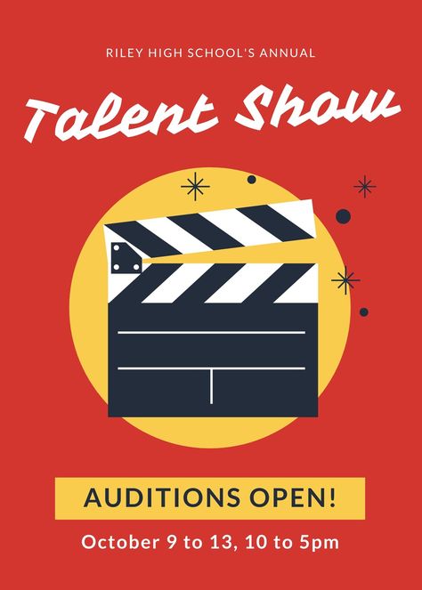 Talent Show Poster, Poster Design School, Talent Show Flyer, Show Poster Design, Kids Got Talent, School Talent Show, Show Flyer, Blog Website Design, Event Advertising