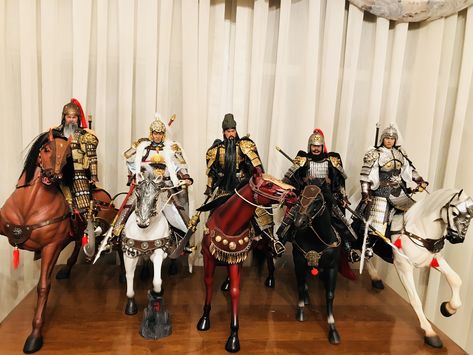 Shu Five Tiger Generals from Romance of the Three Kingdoms #threekingdoms #guanyu #zhangfei #machao #zhaoyun #huangzhong #figurephan Romance Of The Three Kingdoms, Gods And Generals, Guan Yu, Three Kingdoms, Dynasty Warriors, Funny Valentines Day Quotes, Three Kings, Funny Valentines, Armor Concept