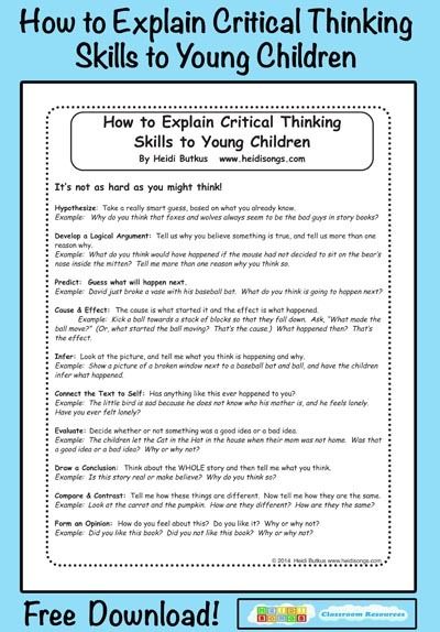 How to Teach Critical Thinking Skills to Young Children (Freebie!) Critical Thinking Activities High School, Academic Decathlon, Clifford Books, Teaching Critical Thinking, Critical Thinking Questions, Critical Thinking Activities, Higher Order Thinking Skills, High School Activities, Higher Order Thinking