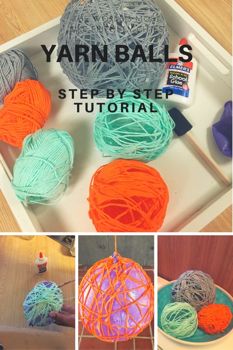 Yarn Balls: How to Make Them the Correct Way - Sweet Ds Creations Yarn Balls With Glue, Balloon Crafts Diy, Yarn Balloon, Yarn Crafts For Kids, Cat Themed Birthday Party, Yarn Balls, Homemade Stuff, Balloon Crafts, Diy Yarn