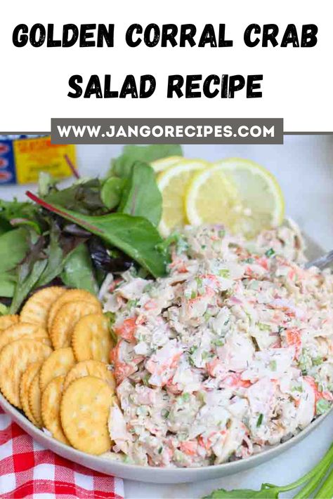 Homemade Crab Salad, Golden Coral Crab Salad, Imation Crab Salad Recipes, Imitatation Crab Salad Recipe, Golden Corral Crab Salad Recipe, Golden Corral, Crab Salad Recipe, Sea Food Salad Recipes, Popular Appetizers