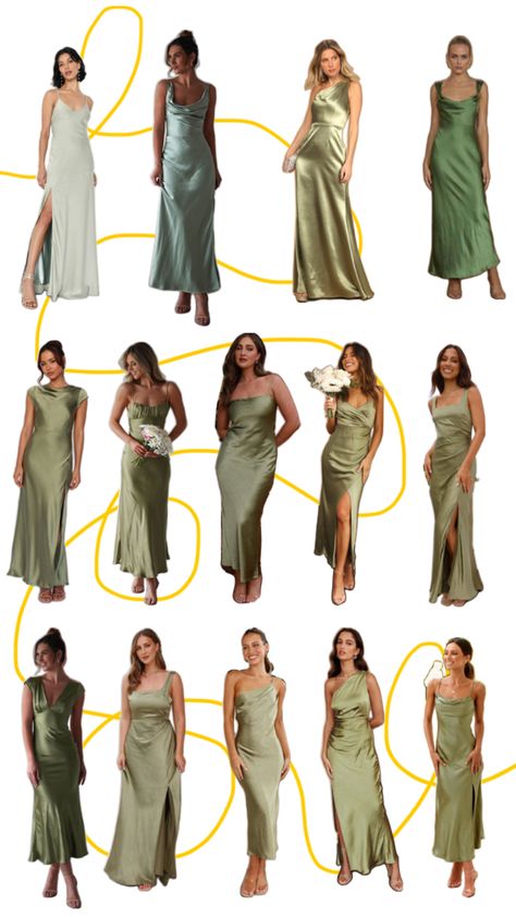 Green Dress Outfit Wedding, Khaki Green Dress, Green Dress Outfit, Fall Wedding Guest, Outfit Wedding, Bridal Hair And Makeup, Dress Outfit, Wedding Themes, Khaki Green