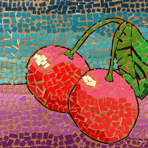 Mosaic Fruit Art, Fruit Art Projects For Kids, 6th Grade Crafts Ideas, Fruit Collage Art, Fruit Art Projects, Food Art Projects, Collage Fruit, Fruit Mosaic, Fruit Collage