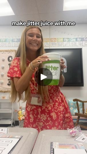 982K views · 5.5K reactions | Here’s how I make my JITTER JUICE 🧃💚🍏 #teachertips #jitterjuice #firstdayofschool #students #funclassroom #classroomactivities #firstgradeteacher | Life with Little Learners Jitter Juice, Teacher Hacks, Classroom Activities, Social Work, First Day Of School, First Grade, Juice