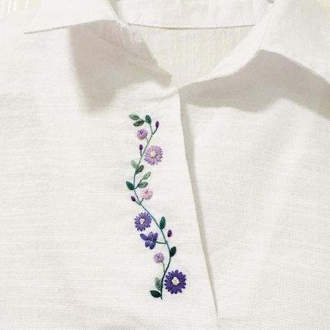 Embroidery Machine Ideas, Embroidery Stitches Beginner, Embroidery Tshirt, Embroidery Stitches Tutorial, Machine Embroidery Projects, Hand Work Embroidery, Pola Sulam, Hand Embroidery Flowers, Embroidery Designs Fashion