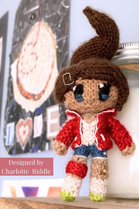 My custom amigurumi doll of Aoi Asahina from the anime Danganronpa. This is part of my larger project to knit the characters of Danganronpa: Trigger Happy Havoc. The doll is loosely based on my own knitting pattern, which can be found at: https://www.ravelry.com/patterns/library/kwoodles Danganronpa Aoi Asahina, Anime Danganronpa, Knit Doll, Danganronpa Trigger Happy Havoc, Trigger Happy Havoc, Trigger Happy, Pattern Library, On My Own, Knitted Dolls