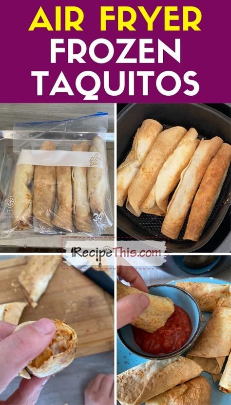 Air Fryer Frozen Taquitos Air Fryer Frozen Taquitos, Chicken And Cheese Taquitos, Frozen Taquitos, Using Air Fryer, Cheese Taquitos, Homemade Taquitos, Quick Supper, Taquitos Recipe, Chicken And Cheese