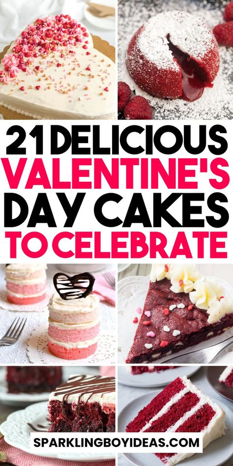 Delight in the most romantic Valentines Day cakes that are perfect for celebrating love! Explore our easy Valentine's cake recipes, from heart-shaped, cherry, red and pink to red velvet cakes. Get creative with DIY Valentine's Day cake decorating ideas for an unforgettable sweet Valentine's treat. From elegant chocolate cakes to cute mini cakes, we have them all. Make this Valentine's Day extra special with these Valentine's Day desserts that are as lovely as it is delicious! Cute Mini Cakes, Red Velvet Cakes, Velvet Cakes, Romantic Valentines Day, Easy Valentines, Valentines Day Cakes, Valentines Day Desserts, Valentine Cake, Valentine Treats