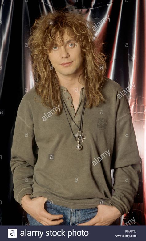 Download this stock image: Rick Savage (Def Leppard) on 26.01.1993 in München. | usage worldwide - PHAFNJ from Alamy's library of millions of high resolution stock photos, illustrations and vectors. Def Leppard Rick Savage, Rick Sav Savage, Def Leppard Joe Elliot, Vivian Campbell, Phil Collen, Rick Savage, 80s Hair Bands, Joe Elliott, Stevie Ray Vaughan