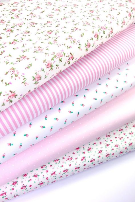 Pink Fabrics, Curtain Lining Fabric, Shabby Chic Fabric, Fabric Shops, Polycotton Fabric, Navy Blue Fabric, Pretty Fabric, Fabric Bundle, How To Dye Fabric