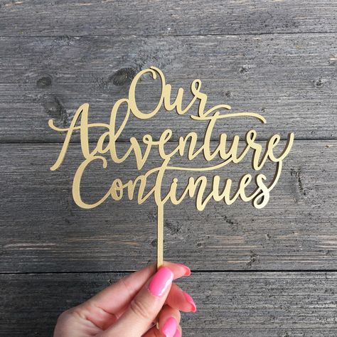 When the adventure keeps on going! #wedding #cake #topper #travel #love #ngocreations #etsy #lasercut #woodwork #ideas #weddings #gold 30 Anniversary, Renewal Vows, Vowel Renewal, Diy Stencils, Wedding Cake Prices, Renewal Ceremony, Wood Cake Topper, Wedding Festivities, Wedding Cake Flavors