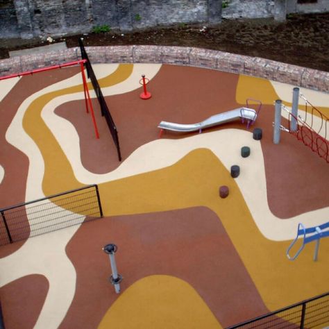 Rubber Playground Flooring, Recycled Tyres, Resin Bound Driveways, Resin Driveway, Playground Surface, Rubber Playground, Playground Safety, Playground Flooring, Safe Playground