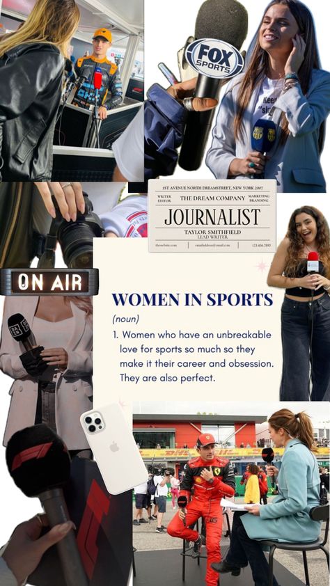 Sport Management Career, Sports Journalism, Journalism Major, Journalism Career, Women In Sports, Broadcast Journalism, Vision Board Examples, My Future Job, My Goal In Life