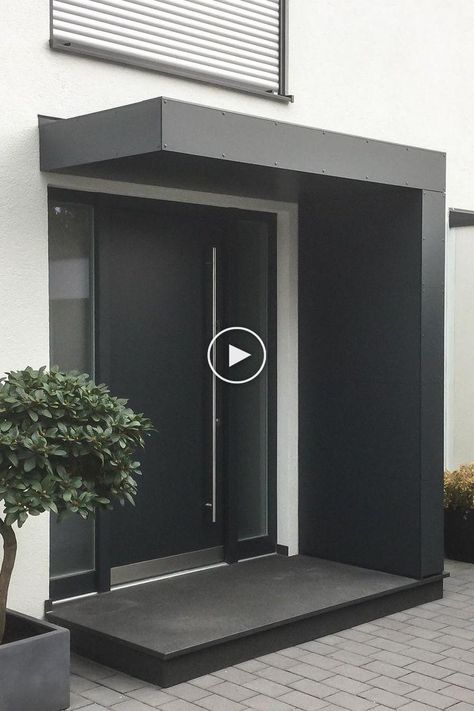 Modern Entrance Door, Facade Panel, Modern Entrance, Door Canopy, Entrance Door Design, Canopy Design, Entrance Porch, Unique Houses, Entrance Doors