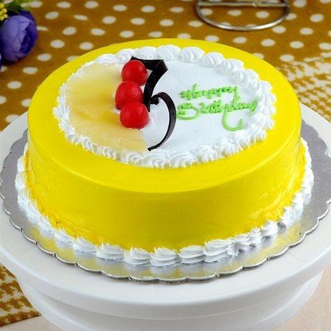 send Birthday Cake to Indore Simple Pineapple Cake Design, Pineapple Cake Decoration Design, Pineapple Cake Designs Birthday, Pineapple Cake Design, Pineapple Cake Decoration, Indian Cakes, 2023 Cake, Cake Pineapple, Online Birthday Cake