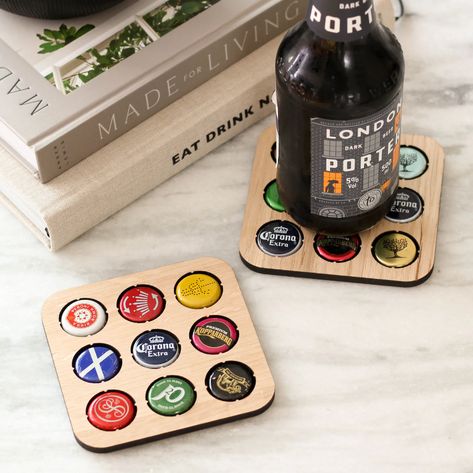 Beer Cap Collector Coaster Birthday Gift for Dad Beer Cap - Etsy Beer Cap Collector, Bottle Cap Coasters, Beer Cap, Beer Bottle Caps, Birthday Gift For Dad, Beer Bottle Cap, Father Presents, Laser Ideas, Beer Caps