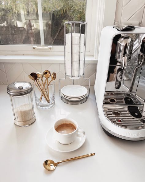 Nespresso Creatista Plus, Creatista Plus, Nespresso Creatista, Kitchen Counter Styling, Boho Mid Century Modern, Coffee Bar Ideas, Diy Coffee Bar, Amazon Decor, Home Coffee Bar