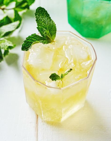 Mint Julep Pitcher Recipe for Your Kentucky Derby Party | The Kitchn Mint Julep Pitcher Recipe, Mint Julep Recipe Pitcher, Mint Juleps, Mint Simple Syrup, Kentucky Derby Party, Derby Party, Derby Day, Mint Julep, Sparkling Water