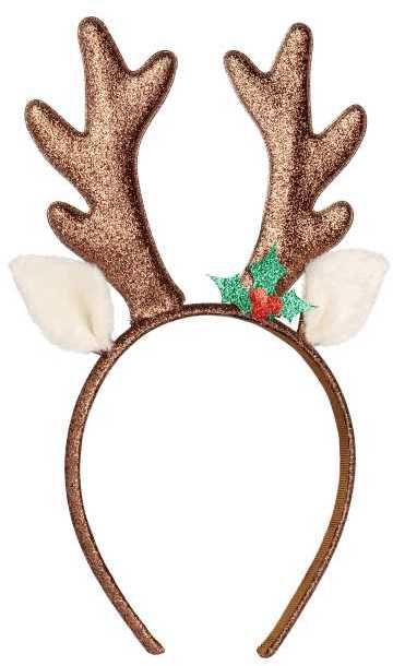 H&M Hairband with Horns Reindeer Ears, Reindeer Horns, Rudolph Red Nose, Rudolph Red Nosed Reindeer, Glitter Reindeer, Festival Headband, Brown Glitter, Antler Headband, Glitter Headbands