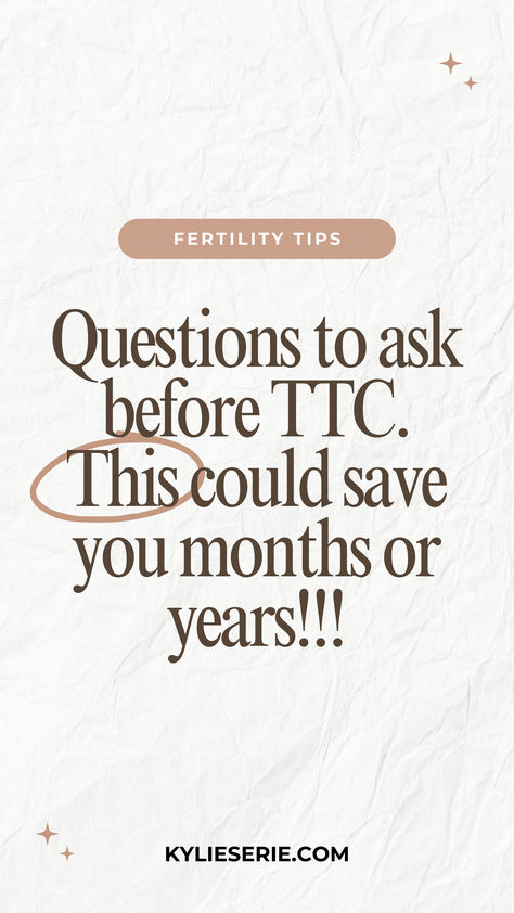 Hey there! If you are thinking of TTC, I'd highly suggest start by asking yourself these questions! This will ensure you have happy hormones & are in a good place to conceive! Like and follow for more hormone and fertility tips! 

#hormonehealth #fertilitytips Ttc Supplements, Fertility Aesthetic, Tips For Conceiving, Planning For A Baby, Fertility Trying To Conceive, Prepping For Pregnancy, Fertility Support, Ttc Tips, Fertility Tips