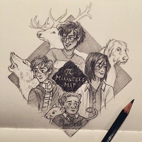 Vibs | via Tumblr Peter Pettigrew Harry Potter, Scorpius And Rose, Marauders Fan Art, Yer A Wizard Harry, Potter Art, Harry Potter Drawings, Remus Lupin, Harry Potter Marauders, Harry Potter Wallpaper