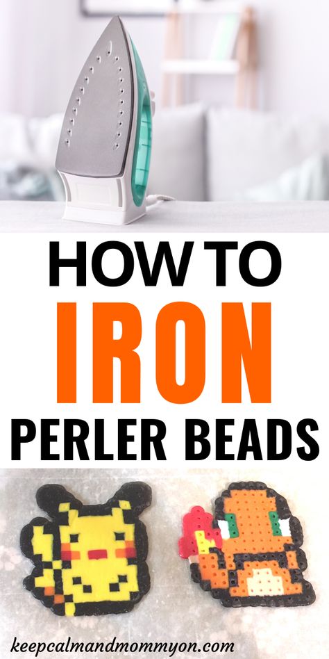 Ironing Perler Beads, How To Fuse Perler Beads, Perler Beads How To, Fusible Beads Pattern, Peeler Bead Storage, Pear Beads Ideas, How To Make Perler Beads Flat, How To Melt Perler Beads With An Iron, Mini Fuse Beads Ideas