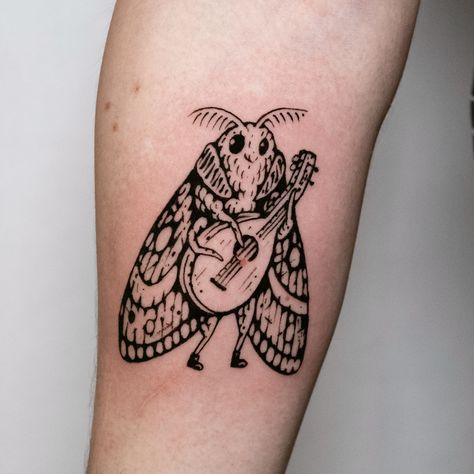 * mothman playing in the background * Dzieki! #woodcuttattoo #engravingtattoo #illustrationartists #illustrationtattoo #lineart #stamptattoo #moth #mothtattoo Woodcut Moth Tattoo, Loc Ness Monster Tattoo, Folk Rabbit Tattoo, Linocut Style Tattoo, Mothman Tattoo Simple, Fluffy Moth Tattoo, Moth American Traditional Tattoo, Beetle Linocut, Folk Tattoo Indie