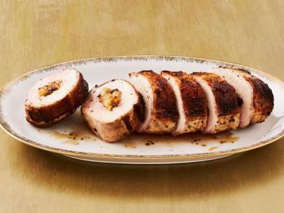 Pork Loin Stuffed with Dried Fruit Recipe | Food Network Kitchen | Food Network Pork Loin Stuffed, Dried Fruit Recipe, Stuffed Pork Loin, Pork Loin Recipe, Stuffed Pork Chops, Fruit Recipe, Stuffed Pork, Pork Loin Recipes, Easter Dinner Recipes