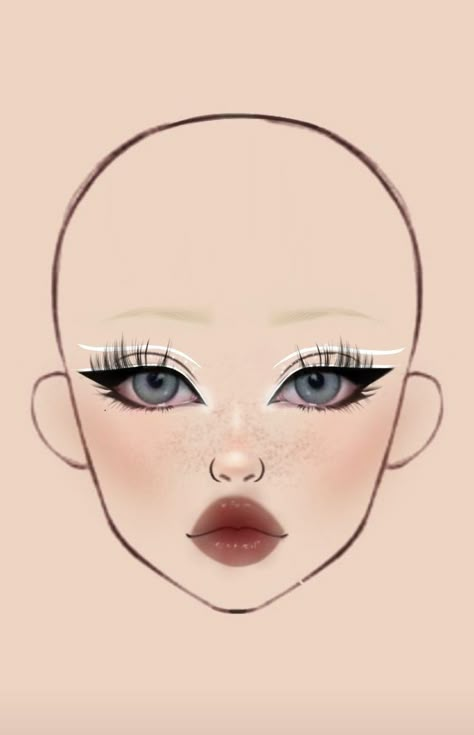 Makeup Hooded Eyes, Make Up Guide, Makeup Stencils, Makeup Charts, Anime Eye Makeup, Gyaru Makeup, Makeup Drawing, Makeup Brushes Guide, Simple Makeup Tips