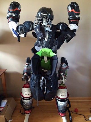 Hockey Equipment Drying Stand : 3 Steps (with Pictures) - Instructables Hockey Gear Drying Rack, Hockey Gear Storage, Hockey Equipment Drying Rack, Hockey Drying Rack, Gear Stand, Hockey Diy, Hockey Crafts, Hockey Bedroom, Drying Stand