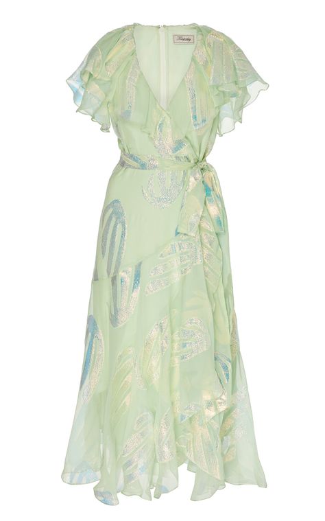 Clarisse ruffled fil coupé dress by Temperley London Biology Classroom, Random Fashion, Royal Outfits, Temperley London, Inspo Outfit, Diy Keychain, Chapter 3, Woman Fashion, London Fashion