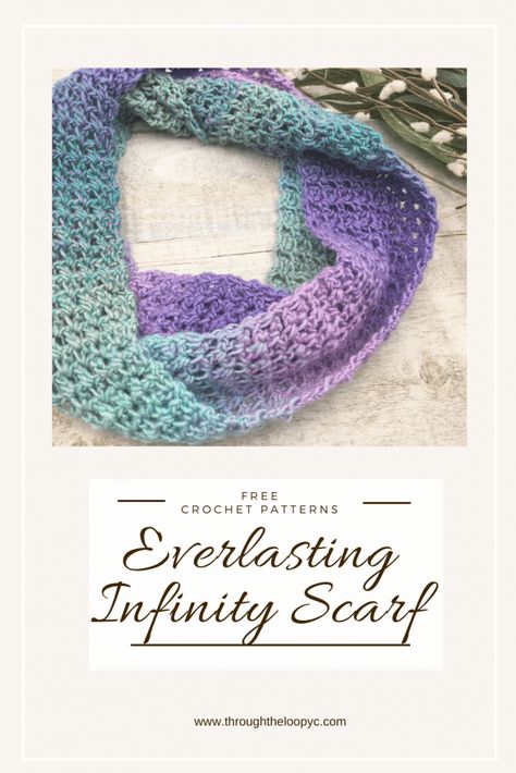 The Everlasting Infinity Scarf - Free Pattern | Through The Loop Yarn Craft Leg Warmers Crochet Pattern, Circle Loom, Yarn Crafts Crochet, Cowl Patterns, Crochet Infinity Scarf Pattern, Crocheted Scarves, Leg Warmers Pattern, Crochet Apparel, Crochet Cowl Free Pattern