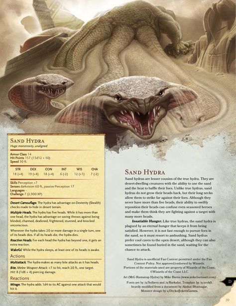 Dnd Western Monsters, Monster Dnd 5e, D&d Monsters, Desert Monster, Dnd Desert, Dnd Creatures, Guerriero Samurai, Dnd Monster, Dnd Stats