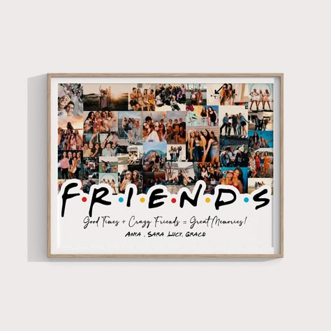 Bff Collage, Best Friend Photo Collage, Friend Photo Collage, Bff Photo, Collage Foto, Birthday Presents For Friends, Collage Gift, Photo Collage Gift, Diy Birthday Gifts For Friends