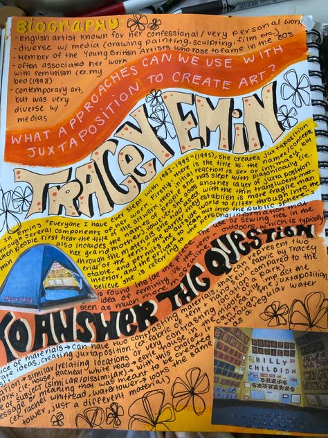 Gcse Art Timeline, Artist Research Page Gcse Sketchbook Ideas, Textiles Gcse Artist Research, Grayson Perry Artist Research Page, Title Page Ideas Sketchbook, Art Analysis Sketchbook, Gcse Art Environment Title Page, Alevel Photography Sketchbook, Colourful Artist Research Page