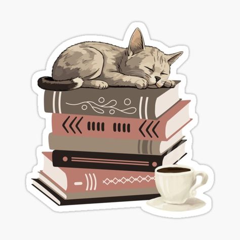 Cute Cat Stickers Aesthetic, Books Aesthetic Sticker, Stickers Book Aesthetic, Aesthetic Cat Stickers, Books Stickers Aesthetic, Book Stickers Aesthetic, Book Stickers Printable, Cat Stickers Printable, Cute Book Stickers