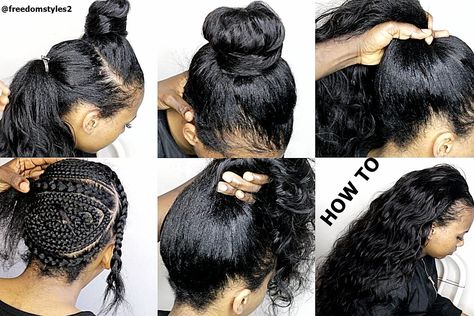 Black Hairstyles Crochet, Diva Hairstyles, Sewin Weave, Crochet Pony, Black Hairstyles With Weave, Sew In Hairstyles, Weave Styles, Braid Patterns, Sew Ins