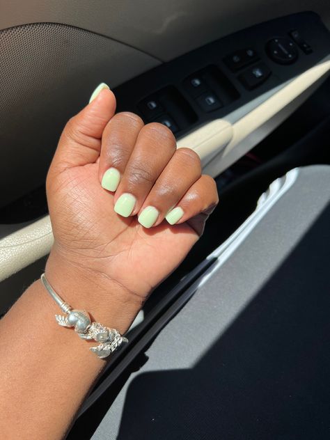 #Shorties #brownskin #nails #mintcolor #natural #naturalnails Short Mint Green Nail Ideas, Summer Shorts Nails, Mint Short Nails, Short Mint Nails, Mint Green Acrylics, Pastel Green Nails Short, Mint Green Short Nails, Sage Nails Short, Sage Green Short Nails