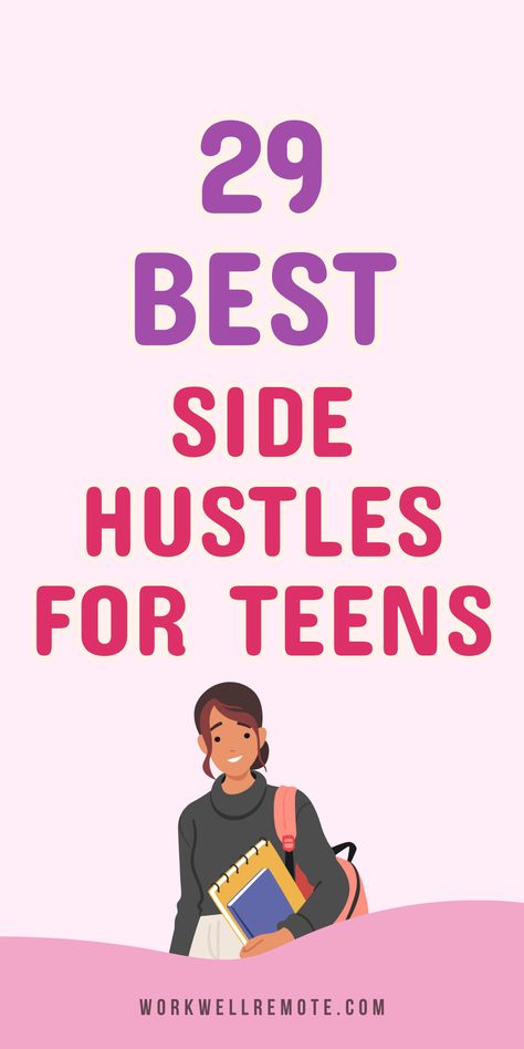 Looking for the Best Side Hustle for Teens? Check out these Side Hustle Ideas that are perfect for making money online or in your free time. From Social Media Jobs to creative side gigs, there are endless Ways To Make Money For Teens and Earn Money Fast! 🌟 Jobs For Teens Online, Ways To Make Money Online For Teens, Easy Side Hustles For Teens, Side Hustle Ideas For Teens, Easy Jobs For Teens, Side Hustles Uk, Side Hustle Ideas Canada, Jobs For Teens 12-15, Teen Business Ideas