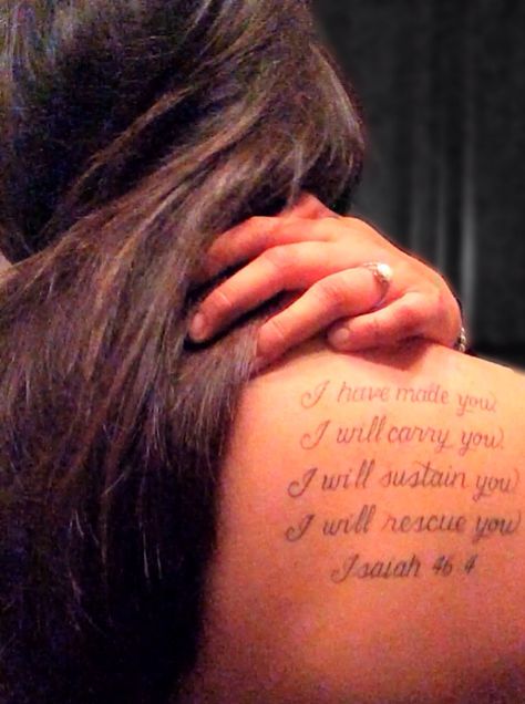 Isaiah 46:4 tattoo, my first and my lovely :) Isaiah Tattoo, Sleeve Tattoo Women, First Tattoos, Isaiah 46 4, Isaiah 46, Wicked Tattoos, Wings Like Eagles, 4 Tattoo, Tattoo Women