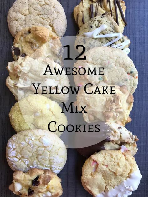 12 Awesome Yellow Cake Mix Cookies - Delishably Yellow Cake Mix Cookies, 50 Cake, Yellow Cake Mix Recipes, Lemon Cake Mix Cookies, Awesome Cookies, Cake Mix Cookie, Cake Box Cookies, Boxed Cake Mixes Recipes, Cake Mix Desserts