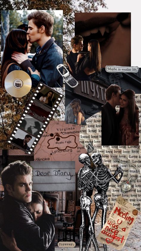 messy asf but oh well - missing season one stelena <3 #tvd #stelena #myfirstshuffle #aesthetic #vintage #moodboard #love Elena And Stefan Matching Pfp, Stelena Tvd Wallpaper Aesthetic, Stelena Tvd Aesthetic, Tvd Aesthetic Wallpaper, Tvd Wallpaper Aesthetic, Stelena Tvd, Tvd Wallpaper, Tvd Aesthetic, Vintage Moodboard