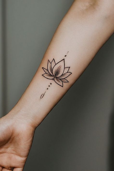 Ladies Small Tattoo Ideas, Lotus And Om Tattoo, Lotus Line Tattoo, Self Healing Tattoo Ideas, Manipulative Parents, Her Tattoo, Back Of Neck Tattoo, Family Bbq, Getting A Tattoo