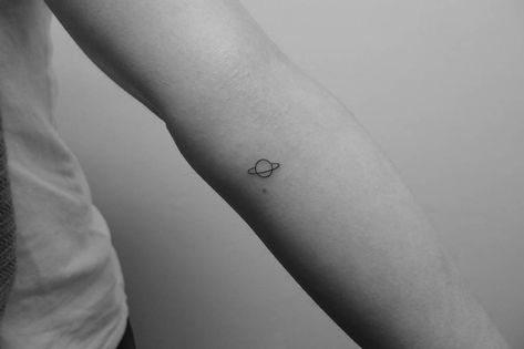 Tiny Micro Tattoos You Can Get Inked in 1 Minute Micro Tattoo, Saturn Tattoo, Leo Tattoos, Inner Forearm, Minimalist Tattoos, Temporary Tattoo Designs, Subtle Tattoos, Ankle Tattoo, Fine Line Tattoos