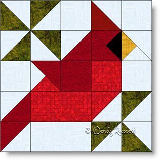 Cardinal Block Swap Quilts, Cardinal Quilts Free Pattern, Red Bird Quilt Patterns, Cardinal Quilt Patterns Free, Robin Quilt Block Pattern, Quilt Paper Piecing Patterns, Cardinal Quilt Pattern, Christmas Quilt Blocks Easy, Poinsettia Quilt Block Patterns